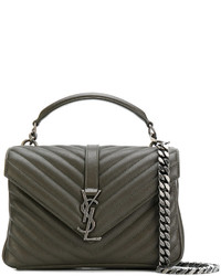 Sac en cuir olive Saint Laurent