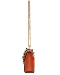 Sac en cuir orange Valentino