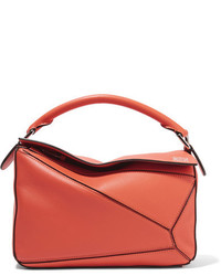 Sac en cuir orange Loewe