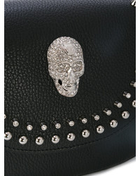 Sac en cuir orné noir Philipp Plein