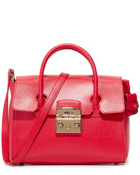 Sac en cuir rouge Furla