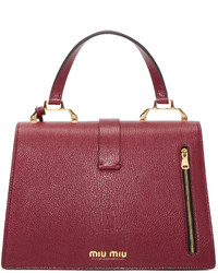 Sac en cuir rouge Miu Miu