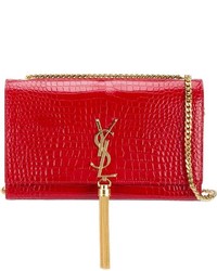 Sac en cuir rouge Saint Laurent