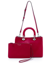 Sac en cuir rouge Christian Dior