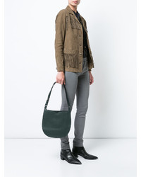 Sac en cuir vert foncé Valextra