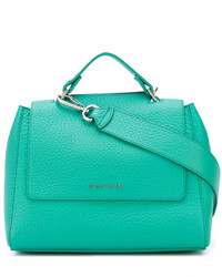 Sac en cuir vert menthe Orciani