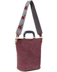 Sac en daim bordeaux Anya Hindmarch