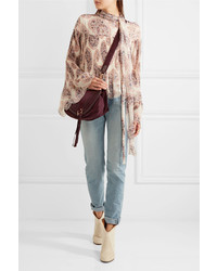 Sac en daim bordeaux See by Chloe