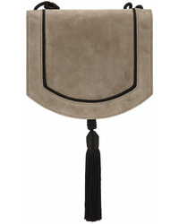 Sac en daim gris Saint Laurent