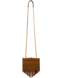 Sac en daim marron clair Saint Laurent