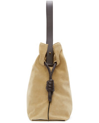 Sac en daim marron clair Loewe