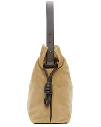 Sac en daim marron clair Loewe