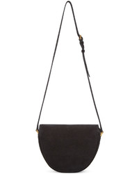 Sac en daim noir Saint Laurent