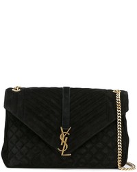 Sac en daim noir Saint Laurent