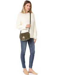 Sac en daim olive Diane von Furstenberg