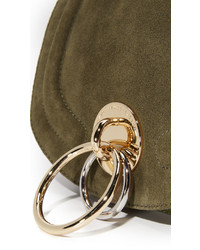 Sac en daim olive Diane von Furstenberg