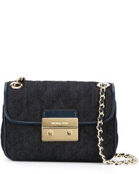 Sac en denim matelassé bleu marine