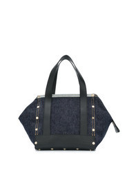 Sac fourre-tout à clous bleu marine