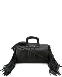 Sac fourre-tout à franges noir Sonia Rykiel