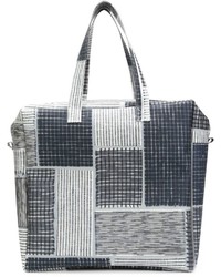 Sac fourre-tout à patchwork bleu marine