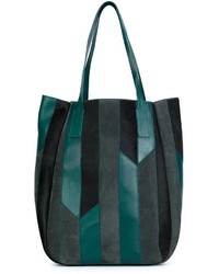 Sac fourre-tout à patchwork vert foncé