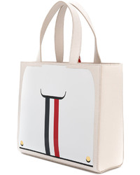 Sac fourre-tout à rayures horizontales blanc Thom Browne