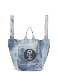 Sac fourre-tout blanc et bleu