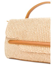 Sac fourre-tout de paille beige Zanellato