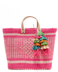 Sac fourre-tout de paille bleu canard Mar y Sol