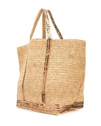 Sac fourre-tout de paille marron clair Vanessa Bruno