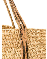 Sac fourre-tout de paille marron clair Vanessa Bruno