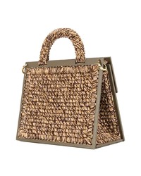 Sac fourre-tout de paille marron 711