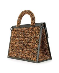 Sac fourre-tout de paille marron 711