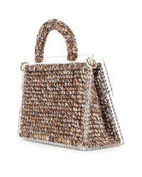 Sac fourre-tout de paille marron 711