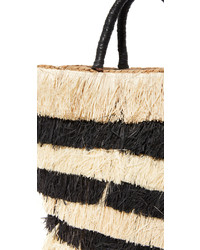 Sac fourre-tout de paille noir Kayu