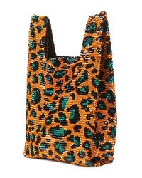 Sac fourre-tout de paille orange Ashish