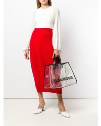 Sac fourre-tout en caoutchouc transparent Jil Sander