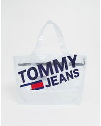 Sac fourre-tout en caoutchouc transparent Tommy Jeans