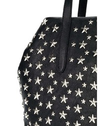 Sac fourre-tout en cuir à étoiles noir Jimmy Choo