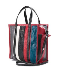 Sac fourre-tout en cuir à rayures verticales multicolore Balenciaga