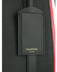 Sac fourre-tout en cuir à rayures verticales noir Thom Browne