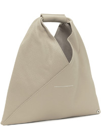 Sac fourre-tout en cuir argenté MM6 MAISON MARGIELA