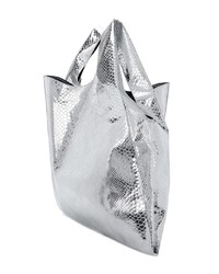 Sac fourre-tout en cuir argenté MM6 MAISON MARGIELA