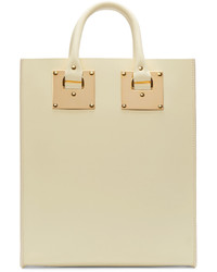 Sac fourre-tout en cuir beige Sophie Hulme