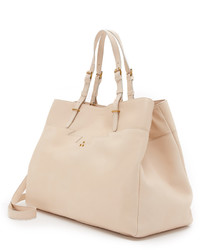 Sac fourre-tout en cuir beige Jerome Dreyfuss