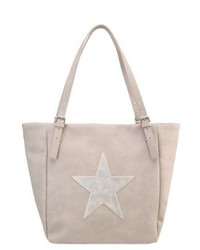 Sac fourre-tout en cuir beige s.Oliver