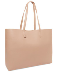 Sac fourre-tout en cuir beige Saint Laurent