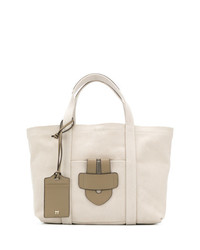 Sac fourre-tout en cuir beige Tila March