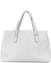 Sac fourre-tout en cuir blanc Borbonese