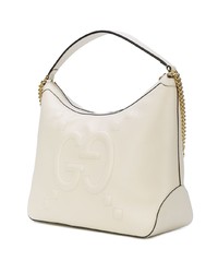 Sac fourre-tout en cuir blanc Gucci